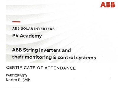 ABB Certificate