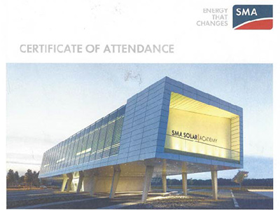 SMA Certificate